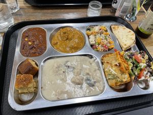 “All you can eat” option. You can refill this plate as much as you want and also grab a drink    at Vegie Tribe in Melbourne