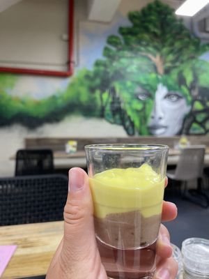 Pudding for dessert - would prefer separate (don’t like vanilla)   at Vegie Tribe in Melbourne