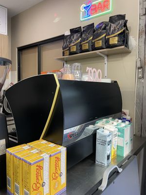 Many milk options   at Vegie Tribe in Melbourne