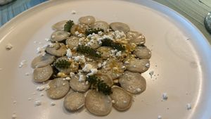 Oyster mushroom “ceviche"  at Analogue Initiative in Central Singapore