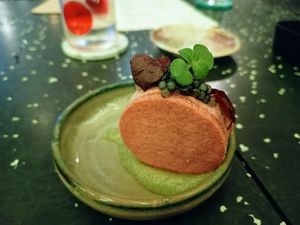 Almond ice-cream sandwich at Analogue Initiative in Central Singapore