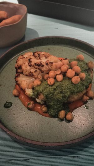 Grilled cauliflower at Analogue Initiative in Central Singapore