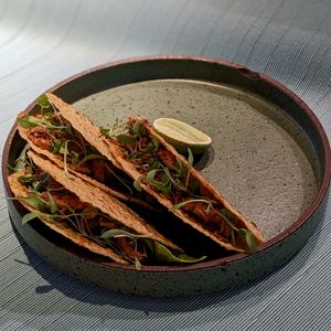 Vegan Jackfruit Tacos at Analogue Initiative in Central Singapore