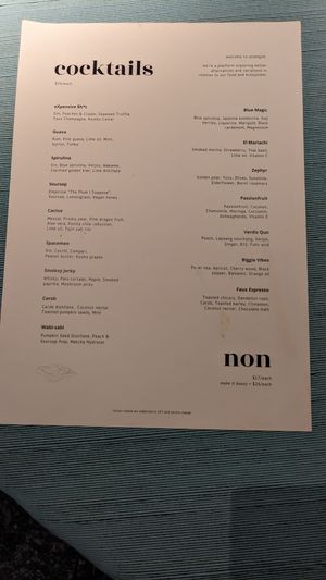 Fully vegan menu Dec 2023 at Analogue Initiative in Central Singapore