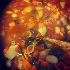 Organic Minestrone! at The Hearty Herbivore in Komoka