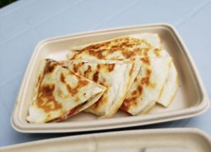 Bean and Cheese quesadilla  at The Hearty Herbivore in Komoka