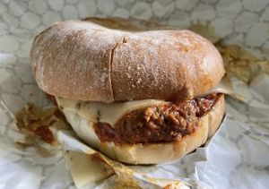 Burgers and beyond sausages   at The Hearty Herbivore in Komoka