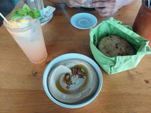 Hummus at NENI am Prater in Vienna