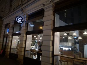 Outside at Phở Bar in Prague