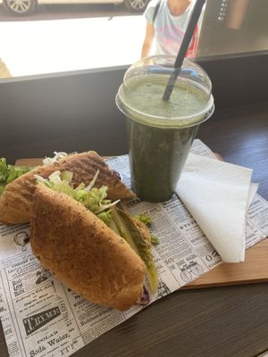 Seitan toast with fresh&green smoothie  at Fresh Cucina Street Food in Vodnjan
