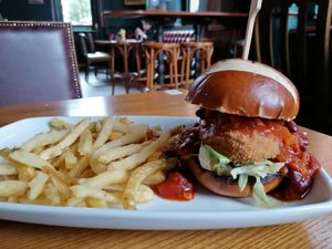Vegan Angry Susan Burger at The Punch Bowl in Newcastle Upon Tyne