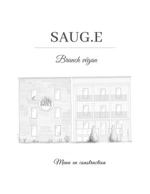 Menu at SAUG.E cuisine végane in Sherbrooke