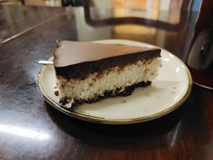 Bounty cake, vegan and GF 20pln at Karma Organic Coffee - Świętego Wawrzyńca in Krakow