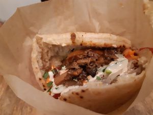 Pita shawarma at Falafeleria - Lavapiés in Madrid