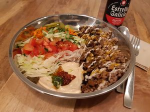 Shawarma bowl at Falafeleria - Lavapiés in Madrid