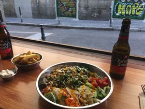 View from inside at Falafeleria - Lavapiés in Madrid