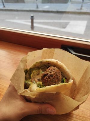 Pita falafel at Falafeleria - Lavapiés in Madrid