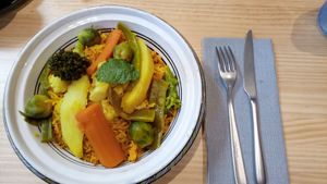 Kabsa de verduras at Alhamra in Granada