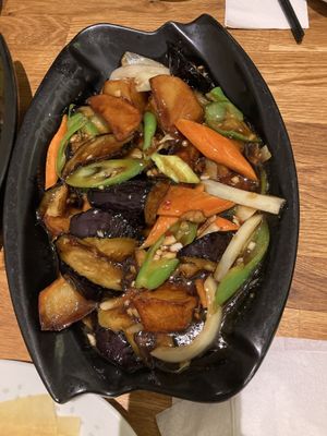 potato with eggplant and pepper   at Pak Choi in Frankfurt