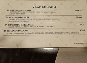 The menu. at Sabores ao Rubro in Tomar