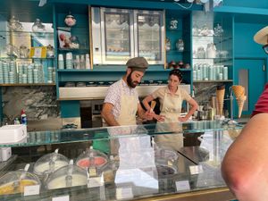 Nice-looking interior. at Gelateria Villi in Olbia
