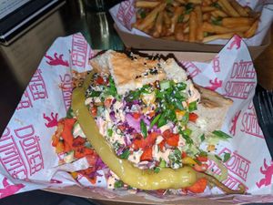 Garlic chili Chik'n kebab at Döner Summer in Sheffield