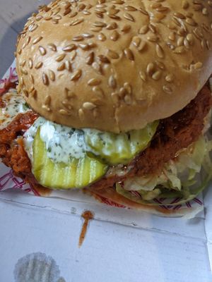 Buffalo ranch burger at Döner Summer in Sheffield