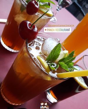 Selfmade icetea at Restaurant Panda in Waechtersbach