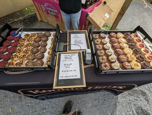 Vegan cookies and donuts at The Shed Collective in Auckland