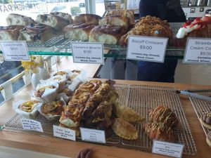 Display cabinet at Maison des Lys Pâtisserie in Auckland