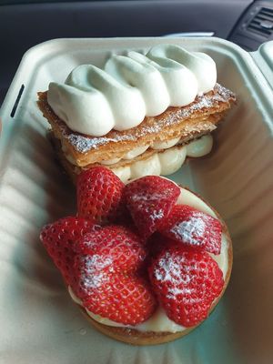 Mille Feuille NZ$12.00, Strawberry tart at Maison des Lys Pâtisserie in Auckland