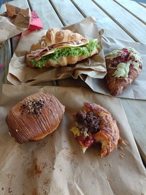 The ham and cheese croissant bottom left are incredible at Maison des Lys Pâtisserie in Auckland