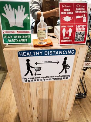 Social distancing at Scoop Wholefoods - Paragon in Central Singapore