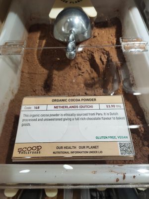 Organic cocoa powder at Scoop Wholefoods - Raffles City in Central Singapore