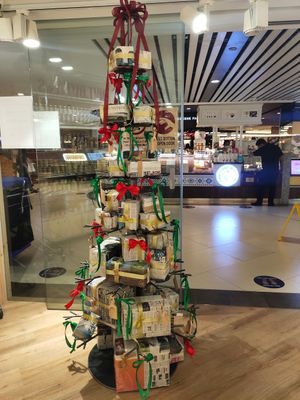 Creative Christmas tree at Scoop Wholefoods - Raffles City in Central Singapore