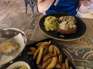 Great fries! at Mozzarella Dinner in Crete