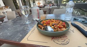 Vegan pasta dish   at Mozzarella Dinner in Crete