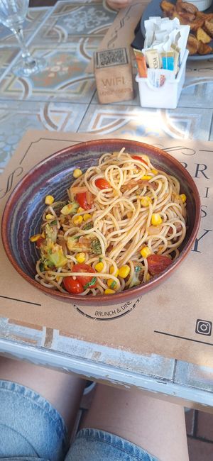 Vegane Pasta at Mozzarella Dinner in Crete