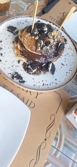 Vegane Oreo Pancake at Mozzarella Dinner in Crete