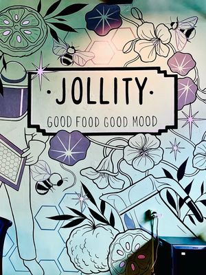 Beautiful mural up front  at Jollity in Dayton