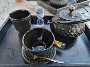 Ayurveda herbs and ginger tea at India Palace in Zwolle