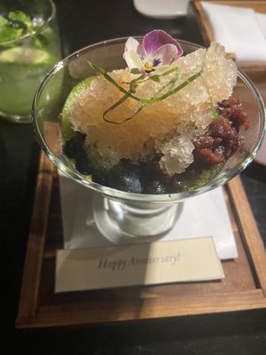 Dessert had red bean and mochi   at En Japanese Brasserie in New York City