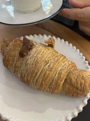Croissant al cioccolato   at Eutopia in Milan