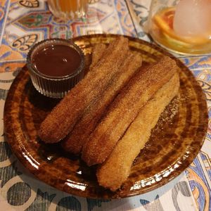 Vegan churros at La Papaya in Poznan