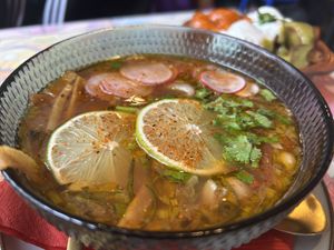 Lime soup   at La Papaya in Poznan