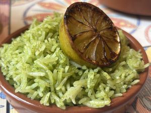 Lime rice   at La Papaya in Poznan