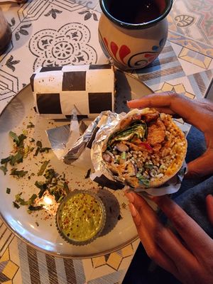 Burrito carne asada at La Papaya in Poznan