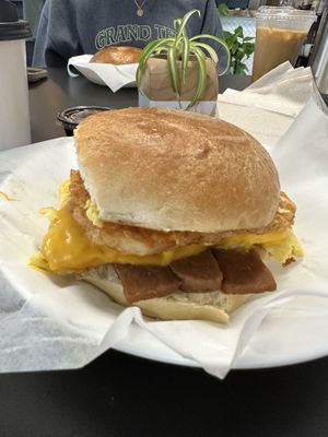 Meat and potatoes with vegan egg and bacon instead of sausage  at Rooted and Rind in Delmar