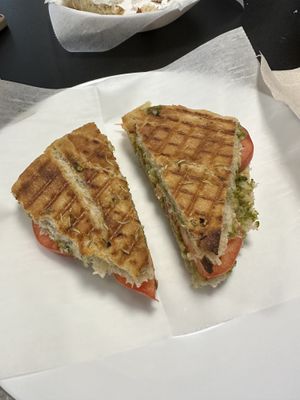 Focaccia grilled cheese  at Rooted and Rind in Delmar