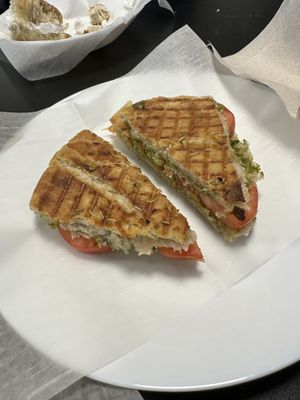 Focaccia grilled cheese  at Rooted and Rind in Delmar
